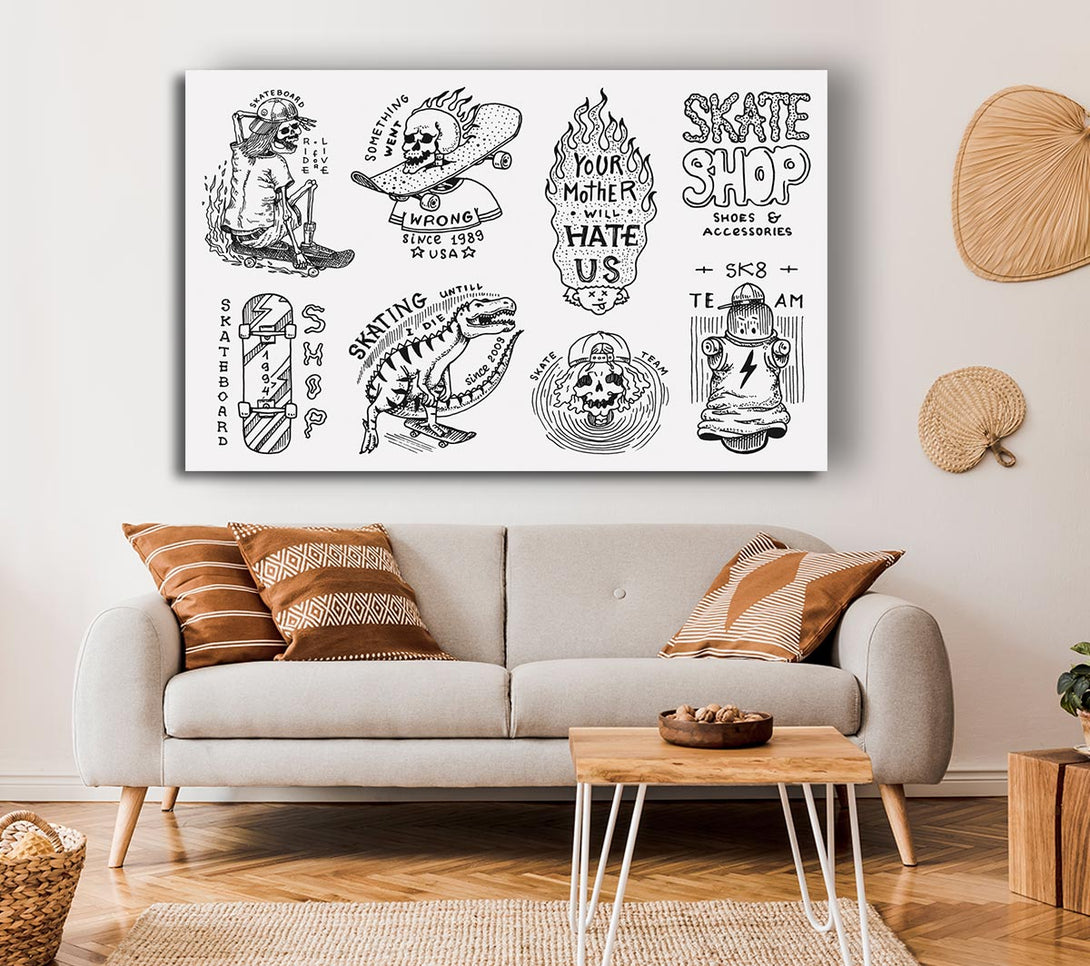  A Canvas Print of The Skate Shop Canvas Print