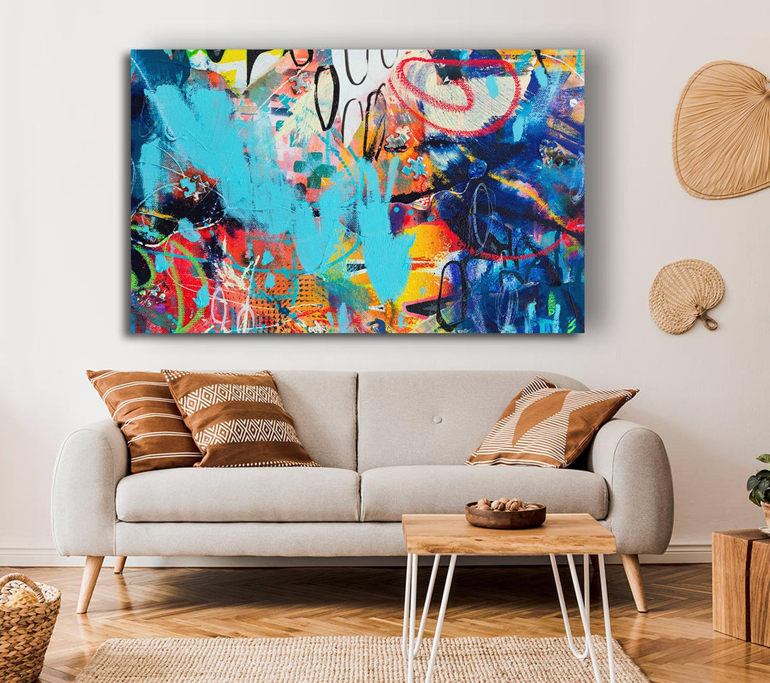  A Canvas Print of Graffiti Layers Canvas Art