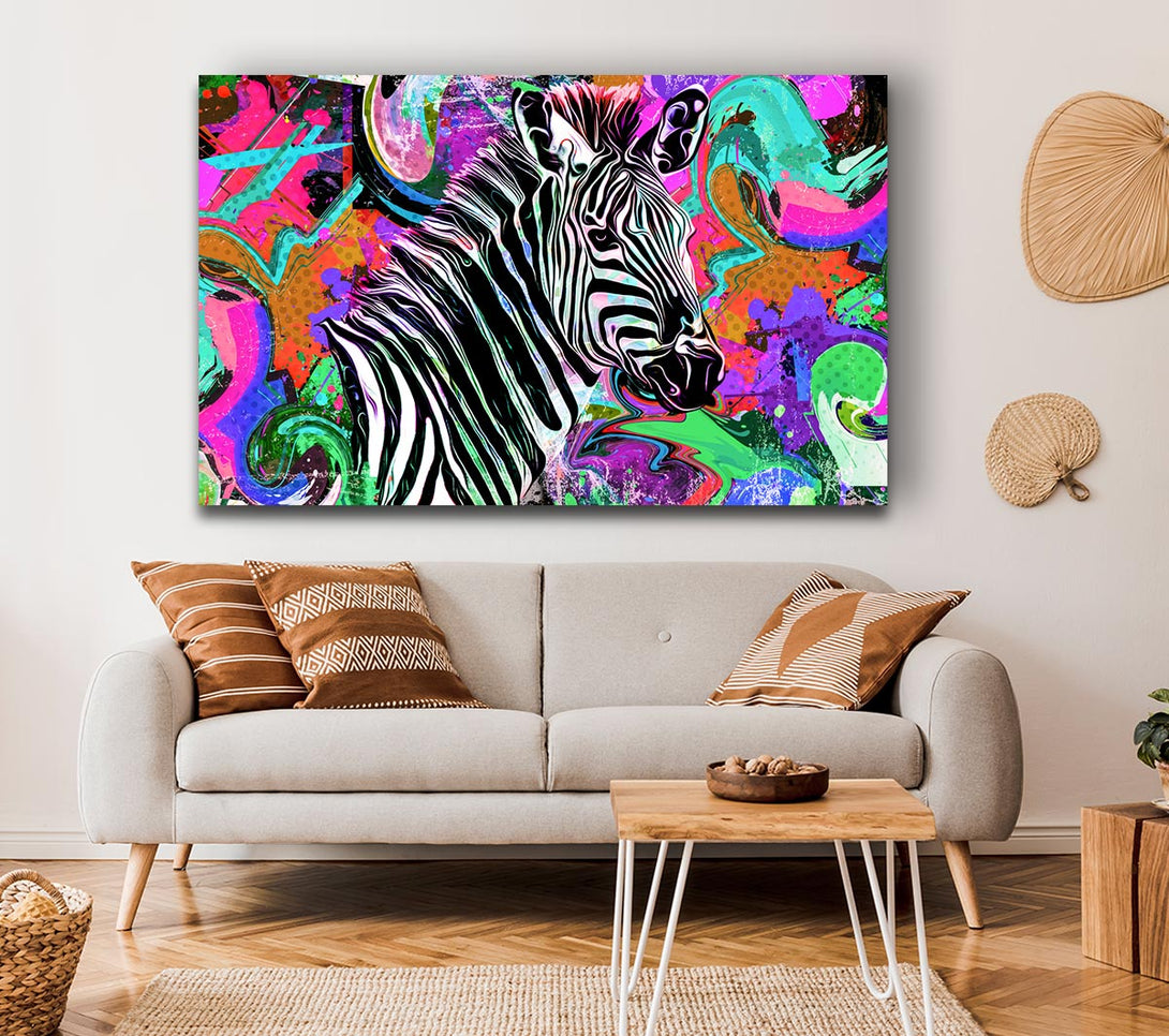  A Canvas Print of The Urban Zebra Canvas Wall Art