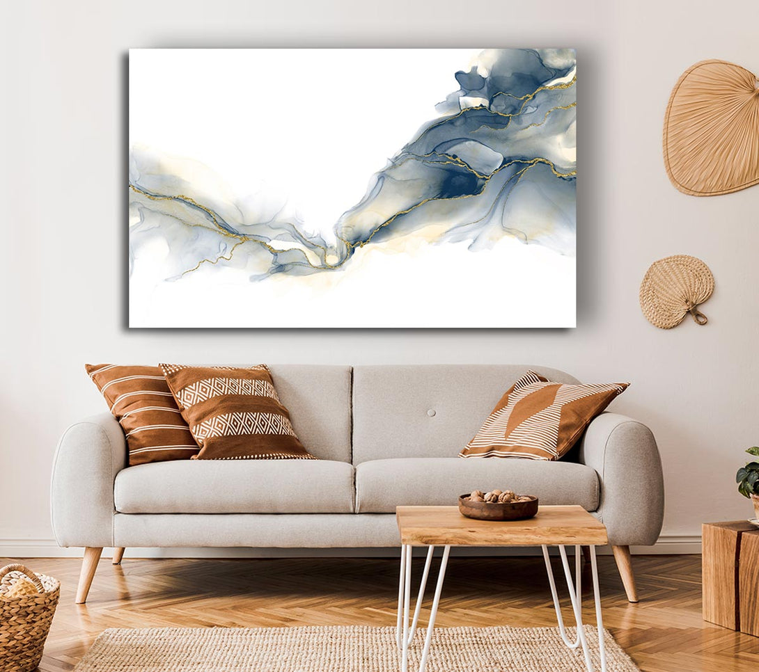  A Canvas Print of Grey Glitter Smoke Canvas Art
