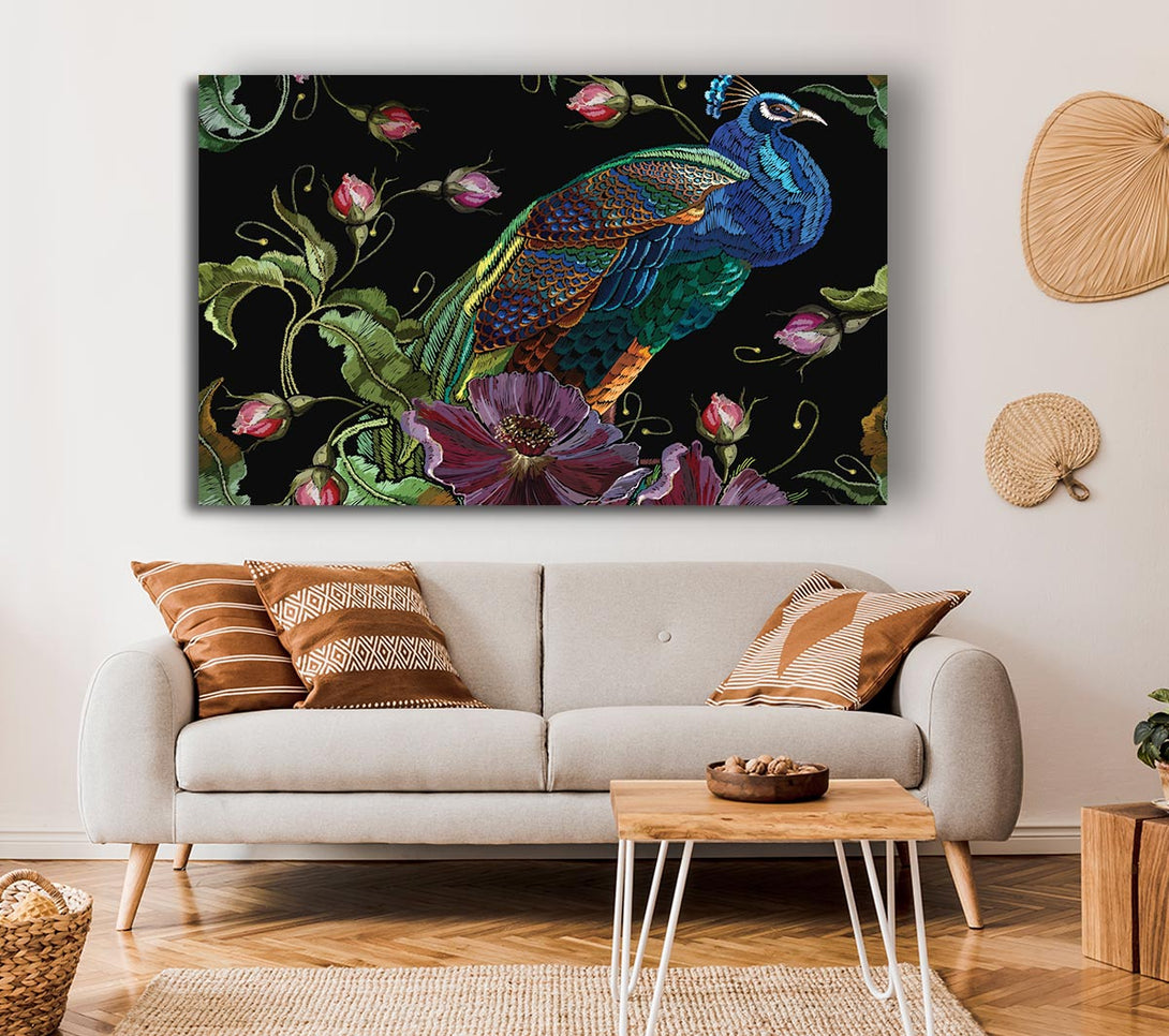  A Canvas Print of The Beautiful Peacock Nest Canvas Wall Art