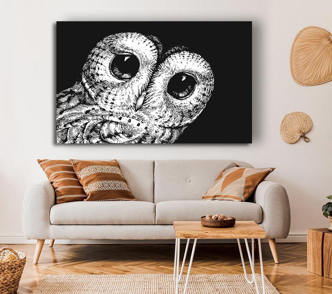 A Canvas Print of The Big Eyed Owl Canvas Art