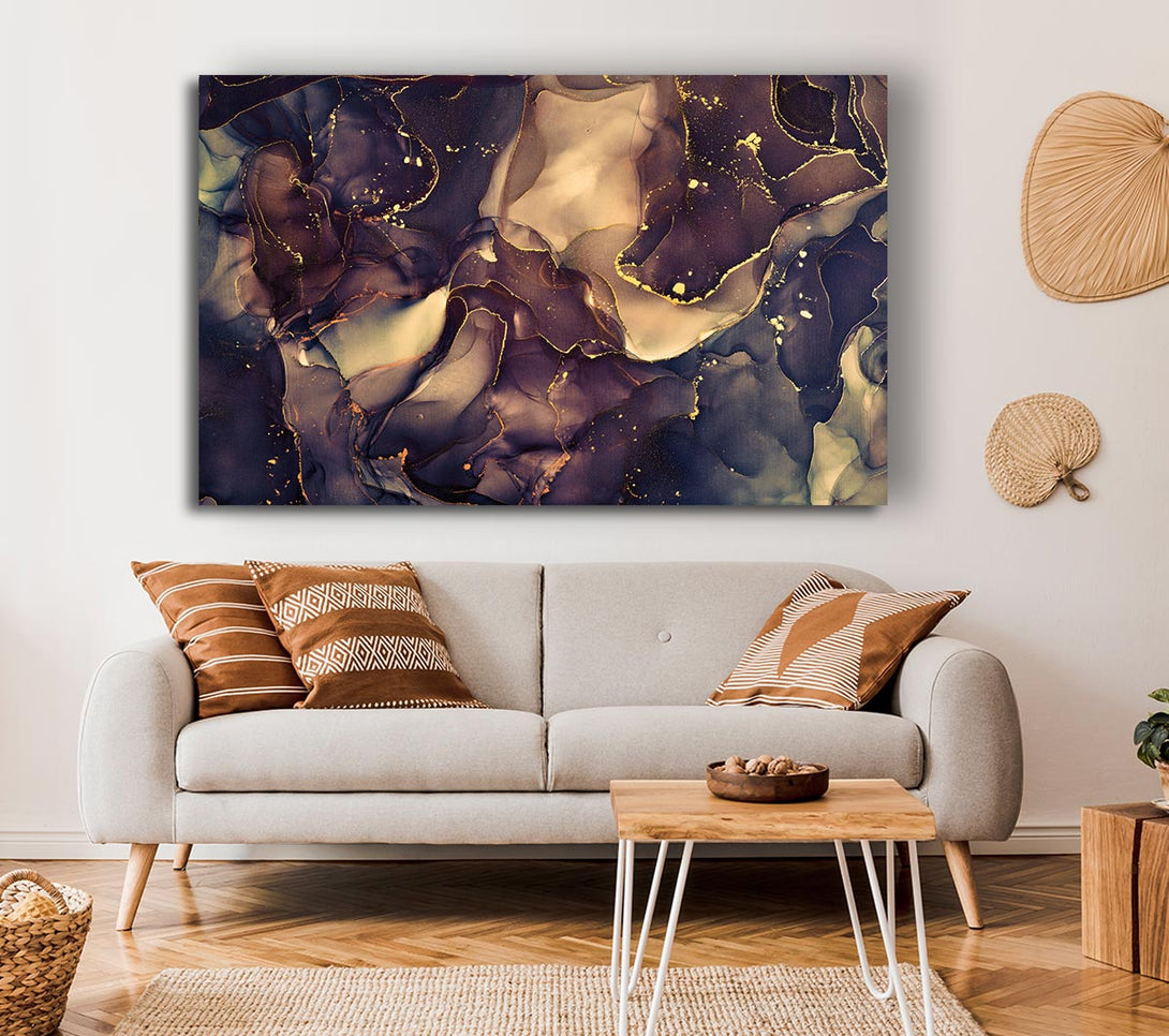  A Canvas Print of Smokey Chocolate Gold Canvas Print