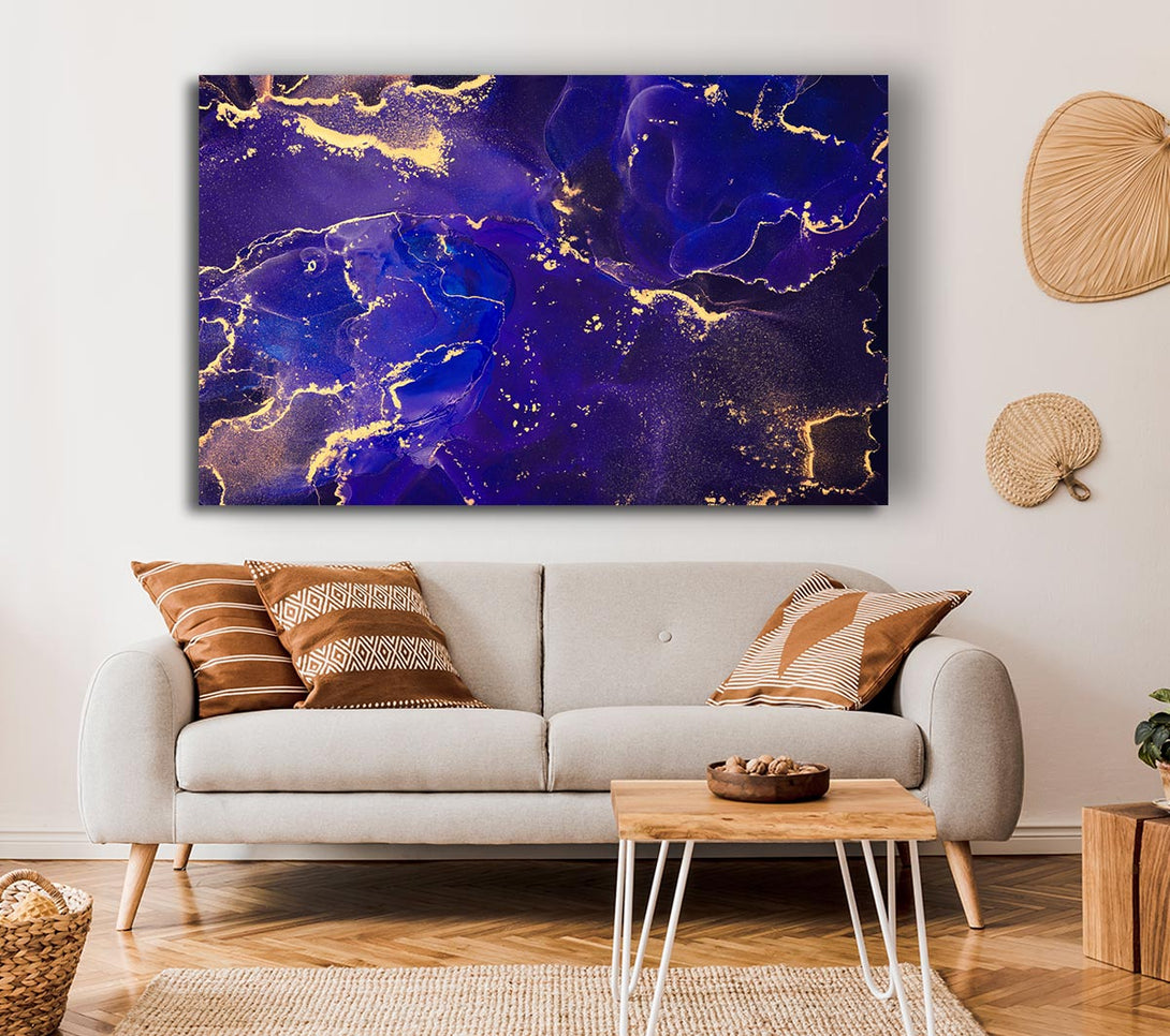  A Canvas Print of Royal Blue Glitter Canvas Print