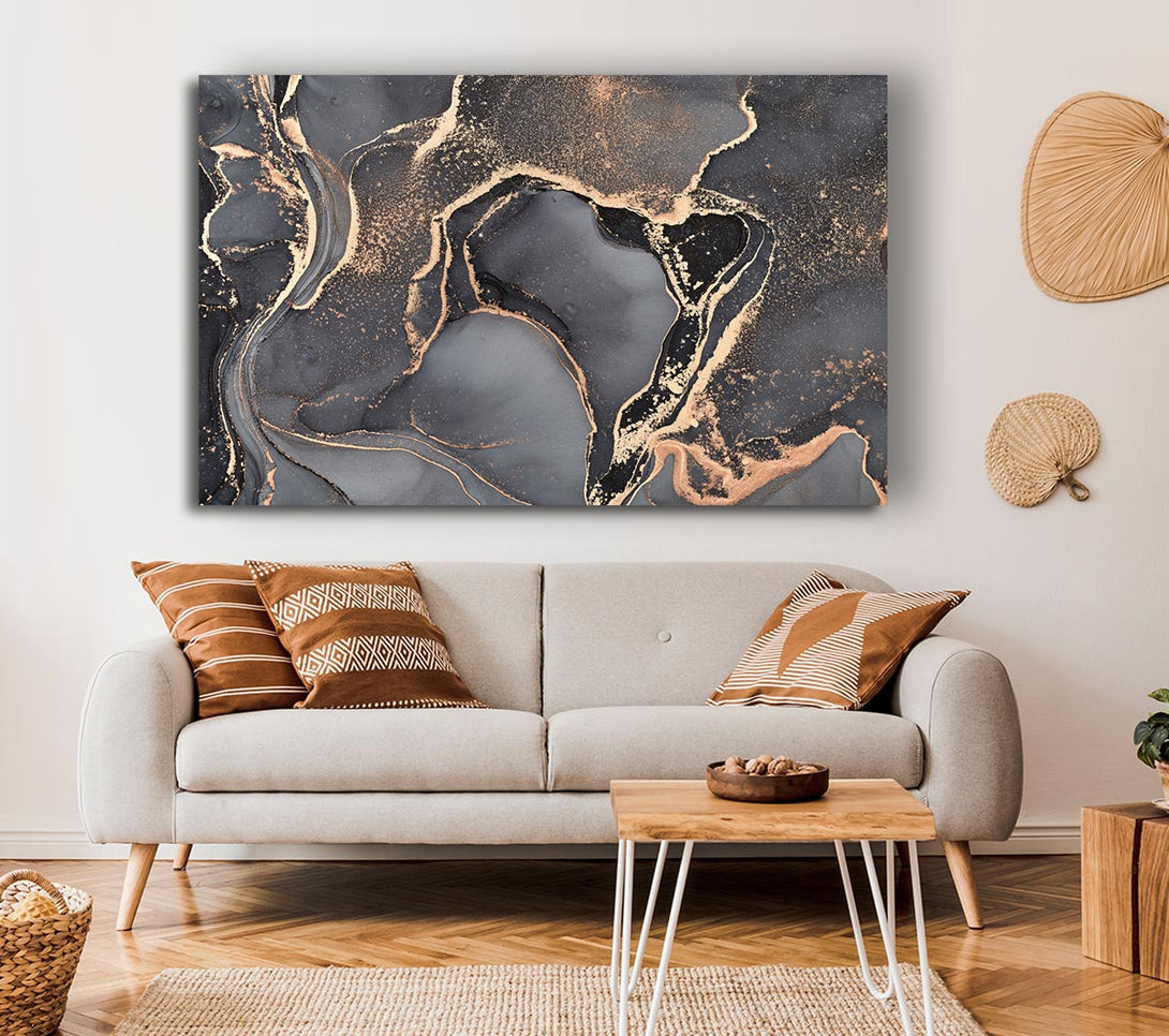  A Canvas Print of The Dark Grey Darkness Glitter Canvas Wall Art