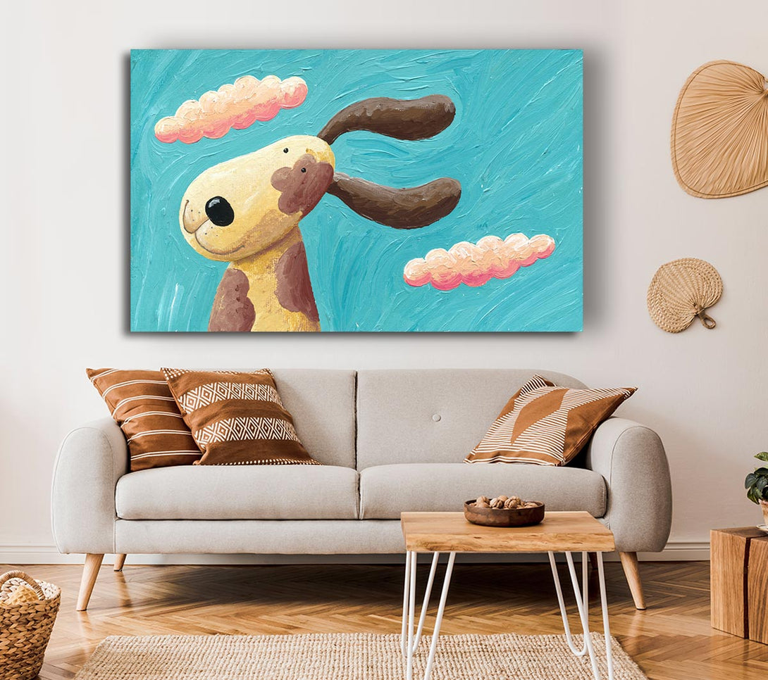  A Canvas Print of The Dog In The Wind Canvas Print