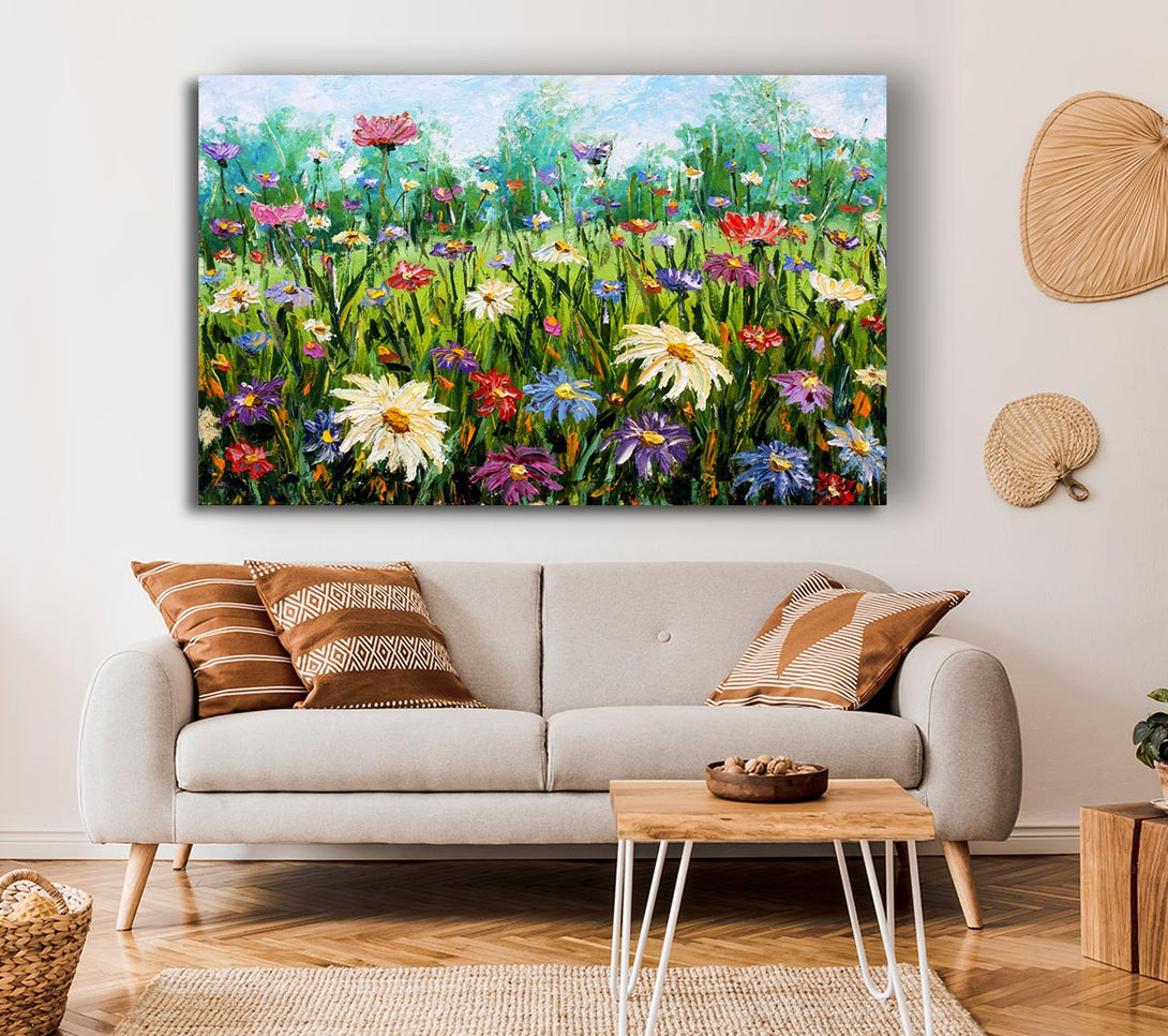  A Canvas Print of Lovely Spring Flowers Art Canvas Print