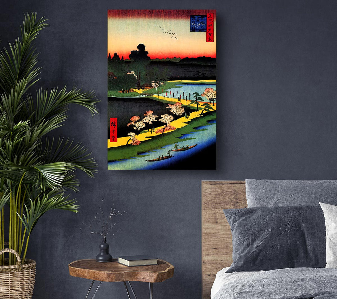 A Canvas Print of Hiroshige Azuma Shrine And The Entwined Camphor Canvas Wall Art