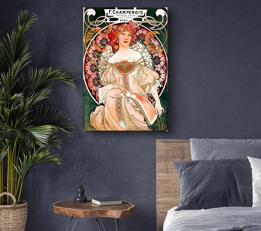  A Canvas Print of Alphonse Mucha Champenois Canvas Art