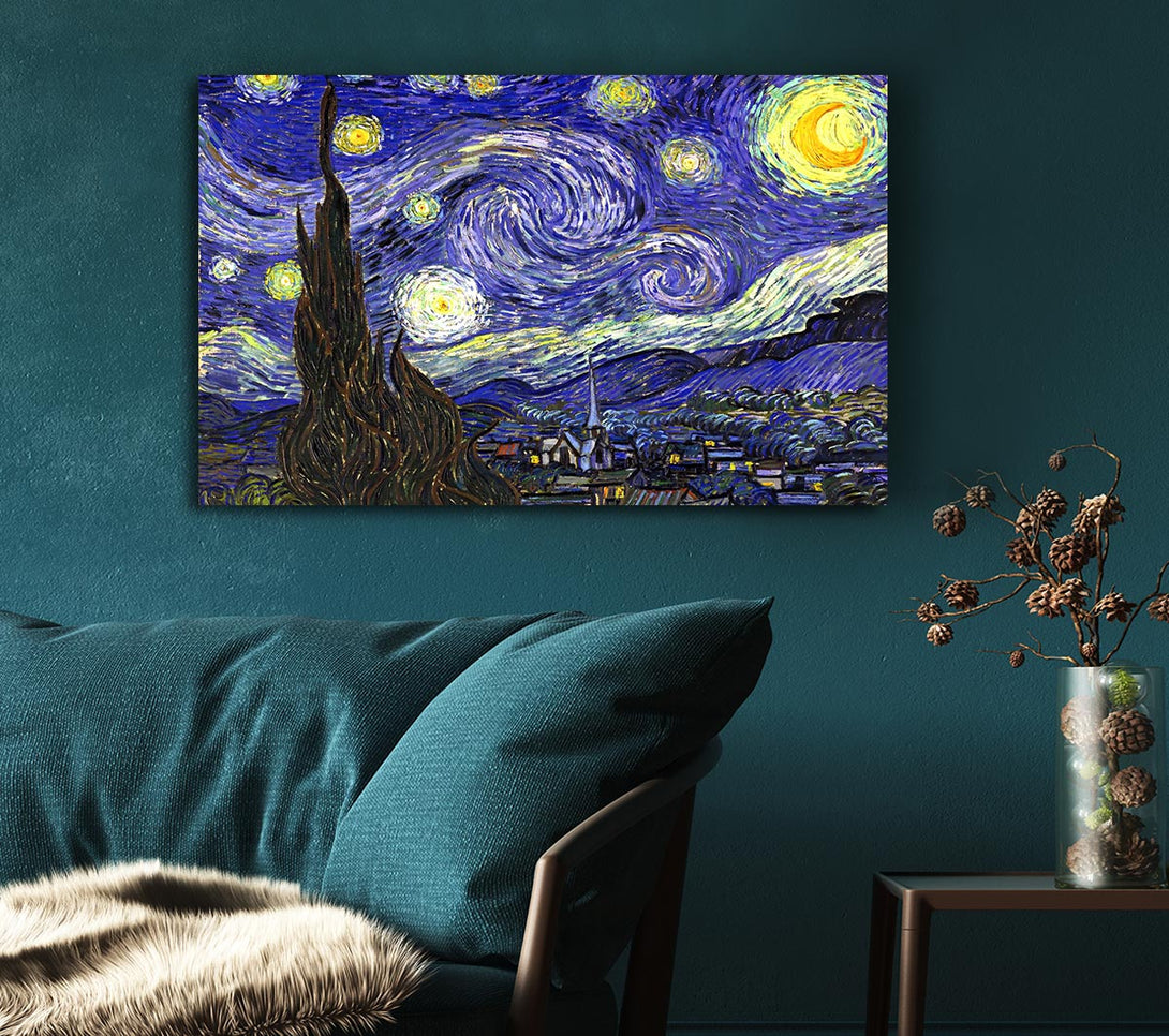  A Canvas Print of Starry Night Canvas Wall Art