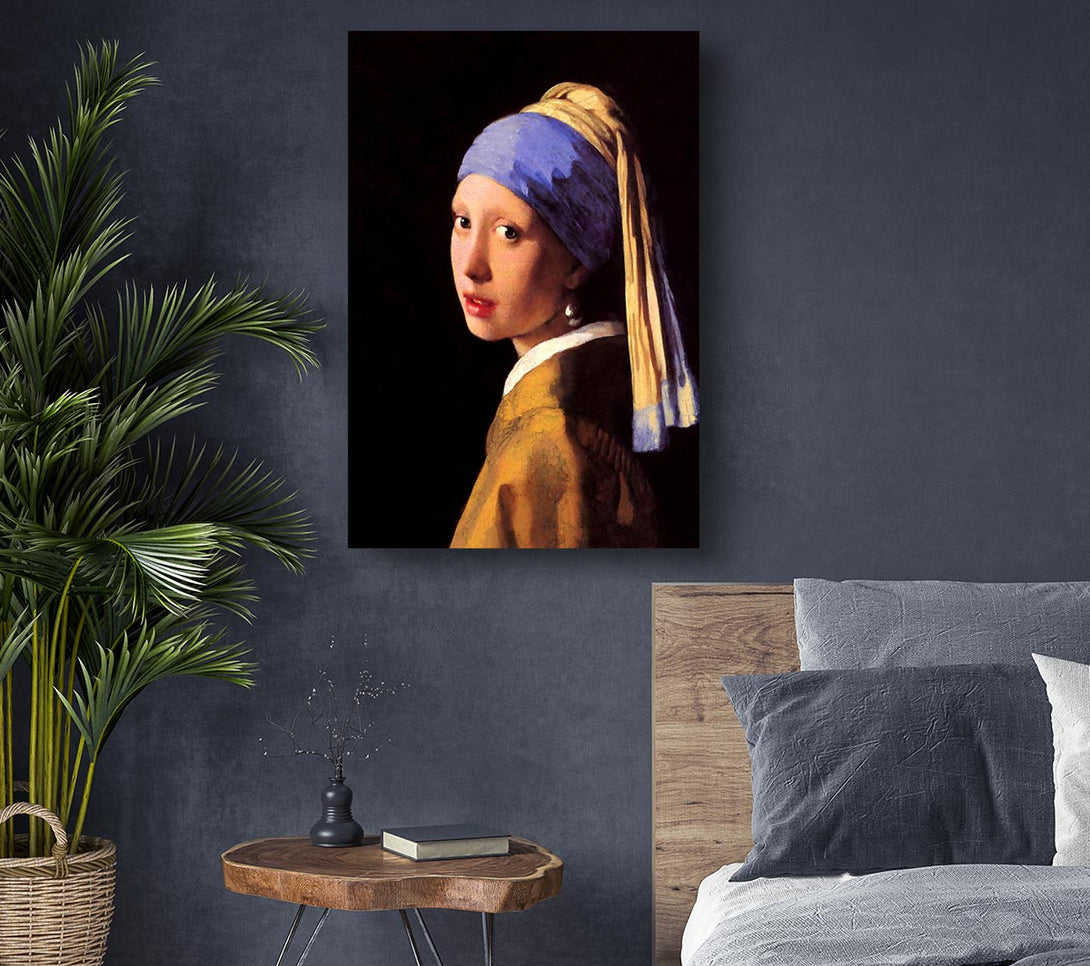  A Canvas Print of Vermeer The Girl With The Pearl Earring Canvas Wall Art