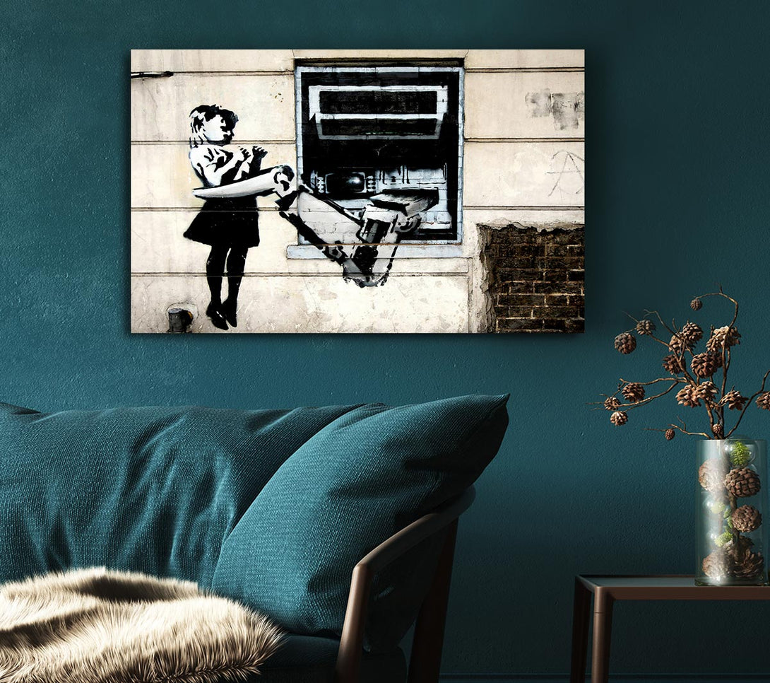  A Canvas Print of Banksy Bank Control Canvas Art