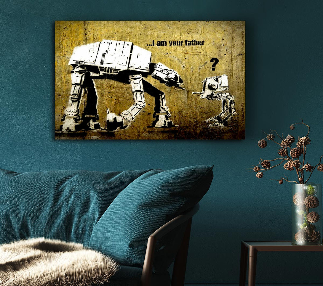  A Canvas Print of Banksy I Am Your Father Canvas Wall Art