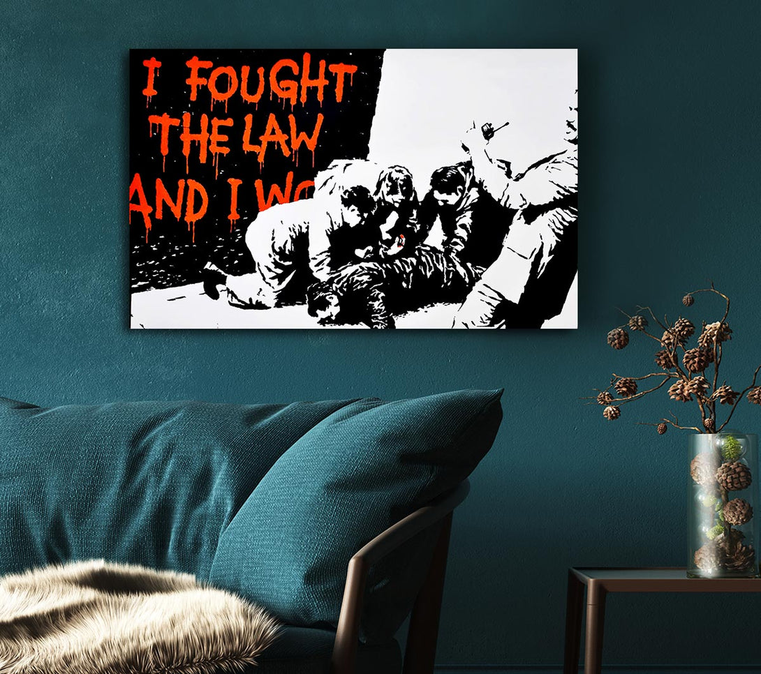  A Canvas Print of Banksy I Fought The War And I... Canvas Art