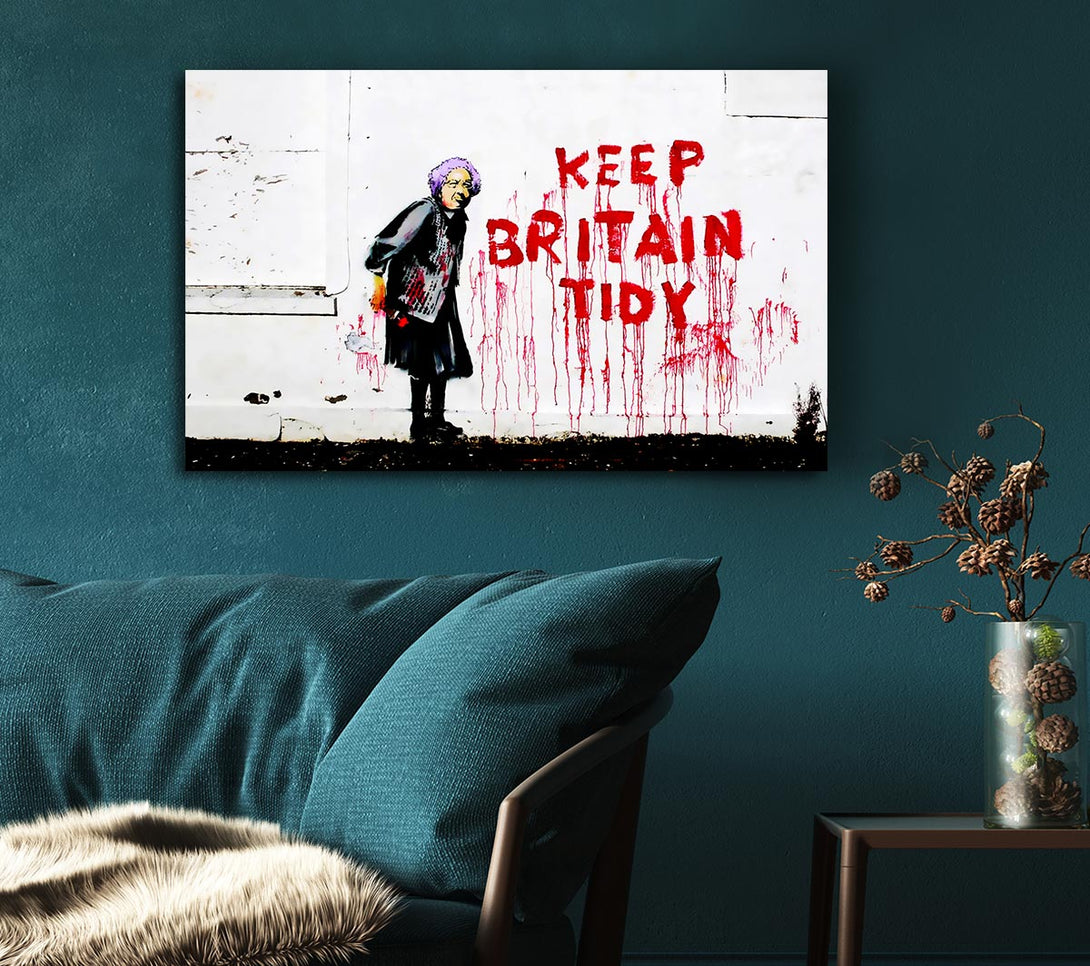  A Canvas Print of Banksy Keep Britain Tidy Canvas Wall Art