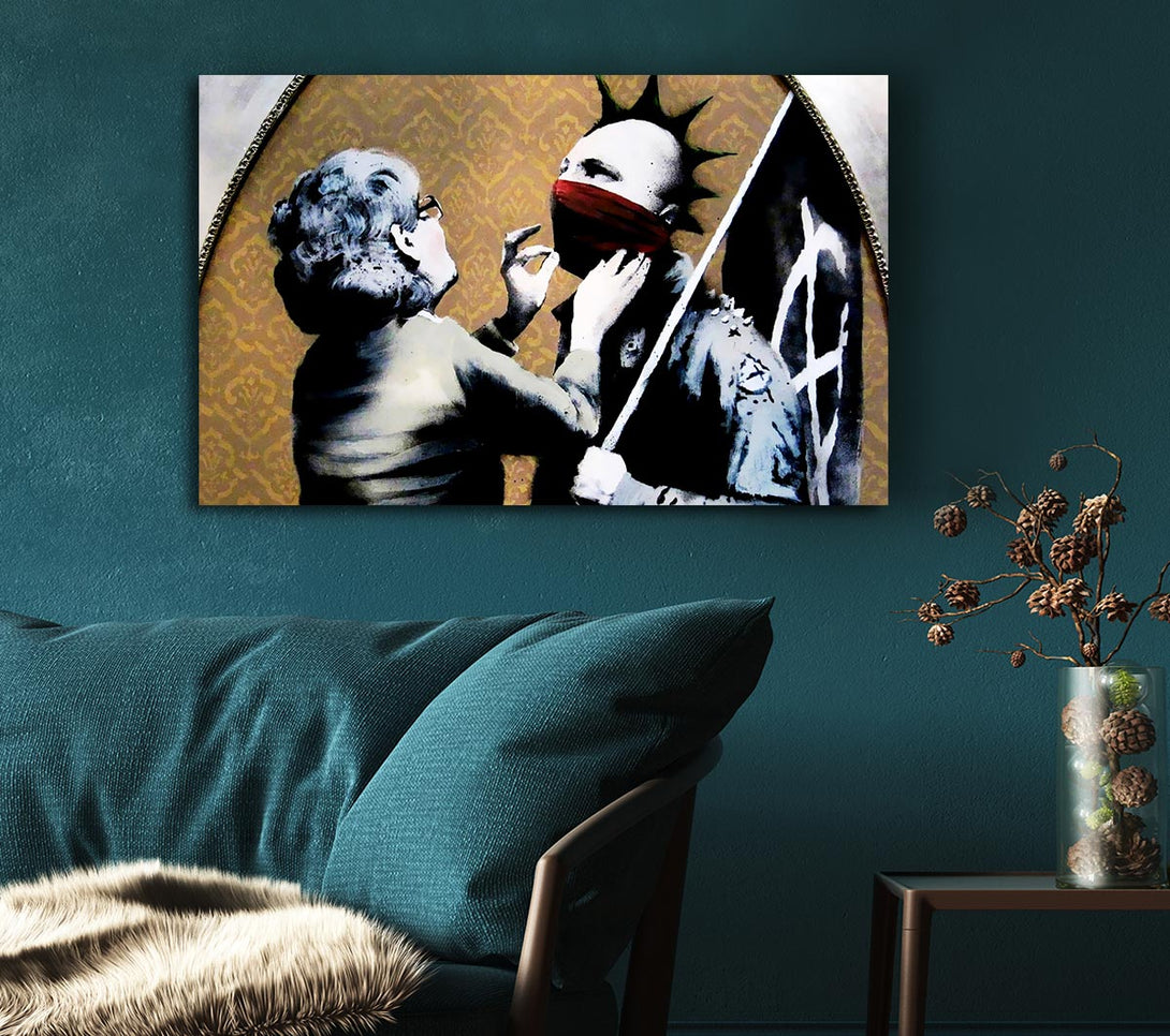  A Canvas Print of Banksy Mothers Love Canvas Print