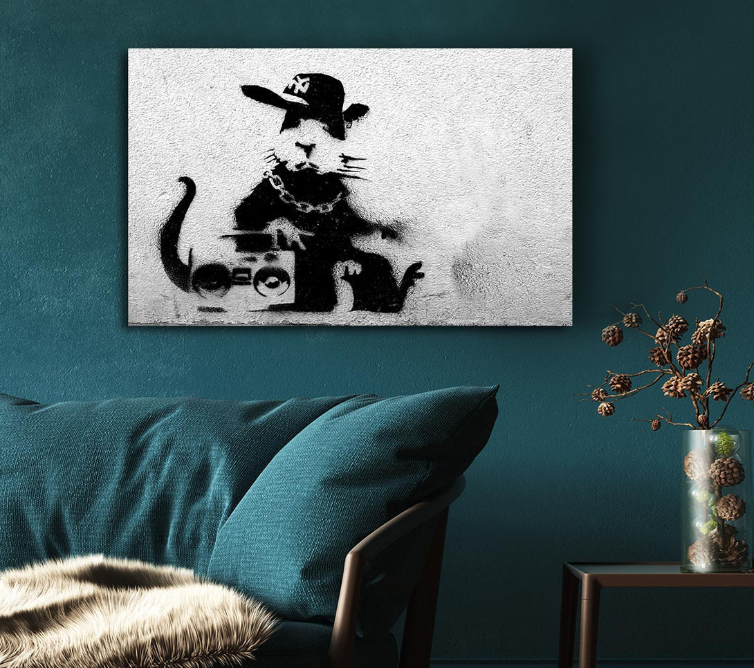  A Canvas Print of Banksy Rap Rat Canvas Print