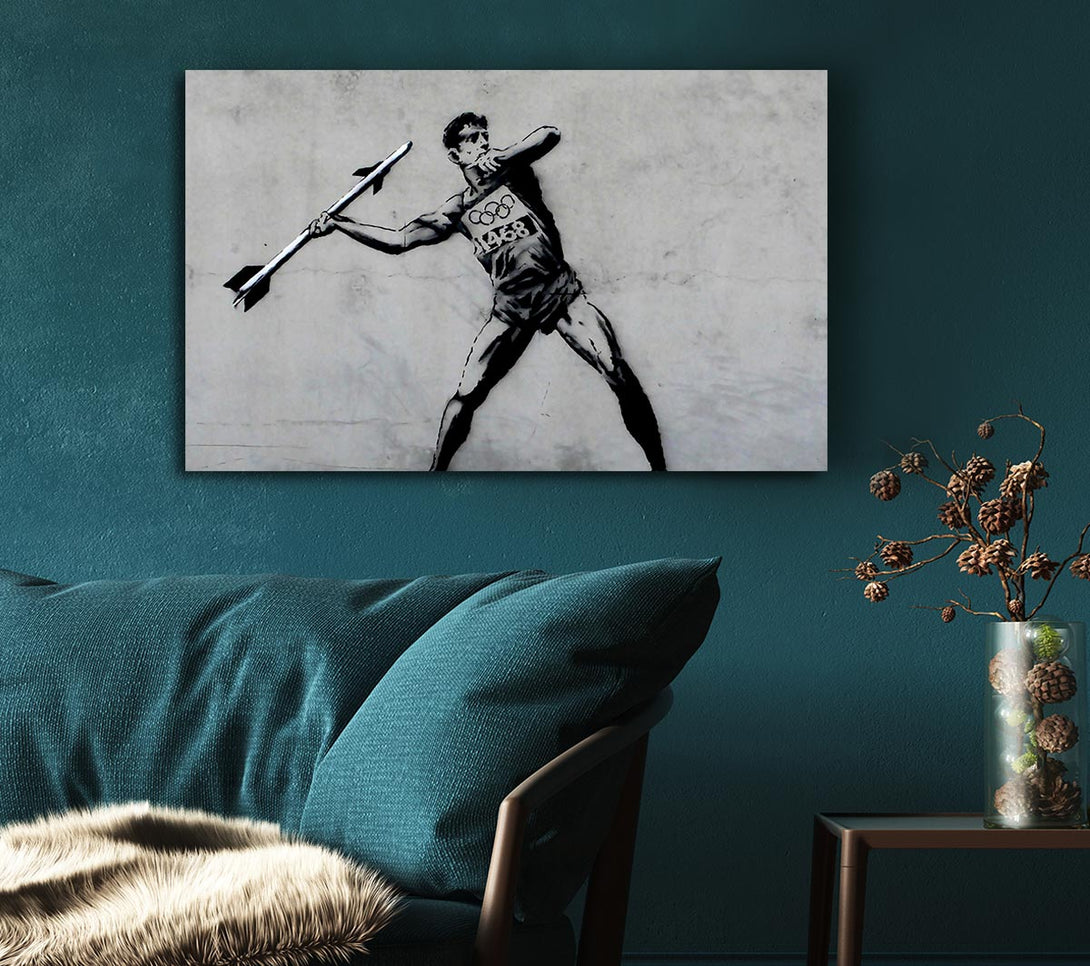  A Canvas Print of Banksy Rocket Launcher Canvas Wall Art
