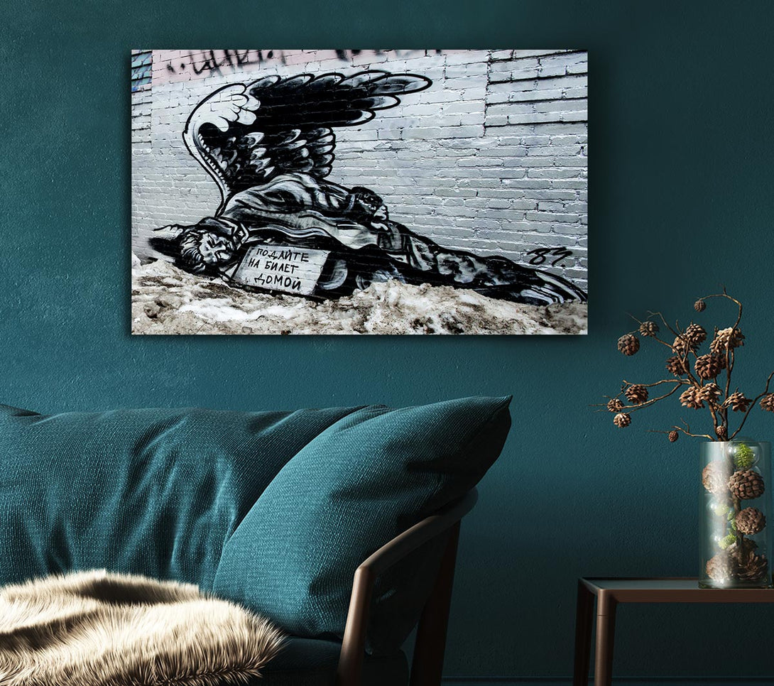  A Canvas Print of Russian Banksy Canvas Wall Art