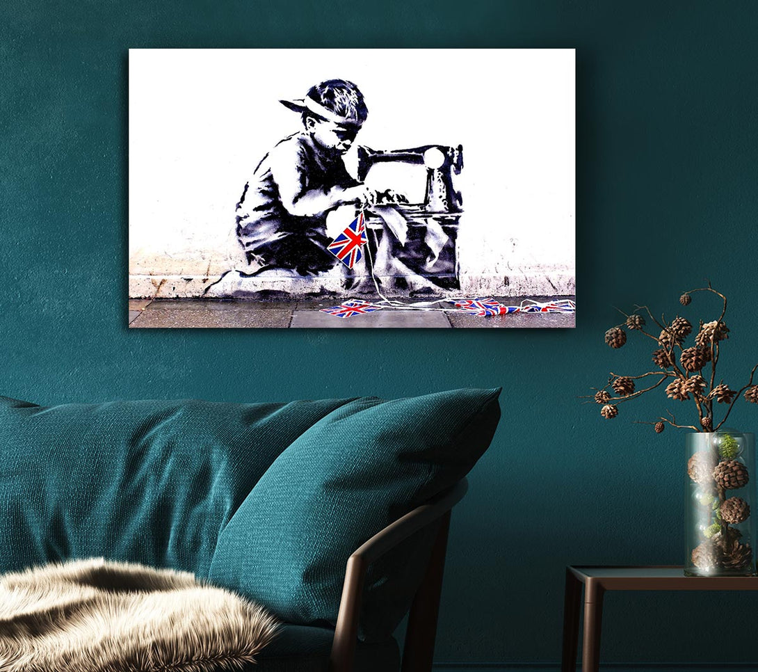  A Canvas Print of Banksy British Empire Canvas Wall Art