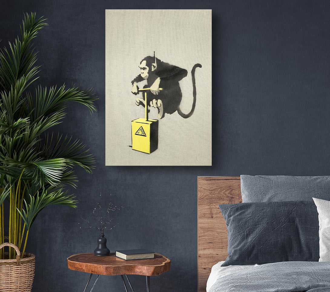  A Canvas Print of Banksy Monkey Detonator Canvas Wall Art