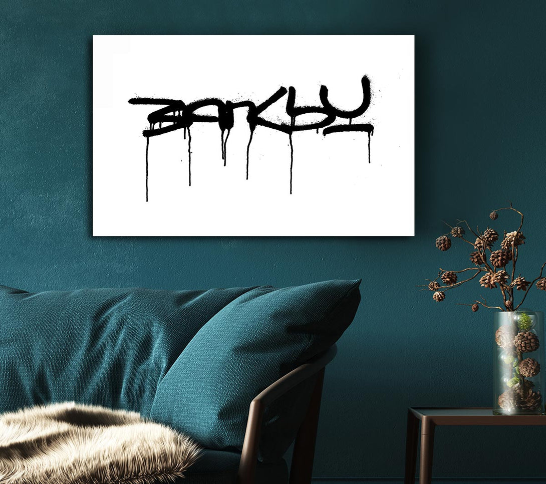  A Canvas Print of Banksy White Canvas Print
