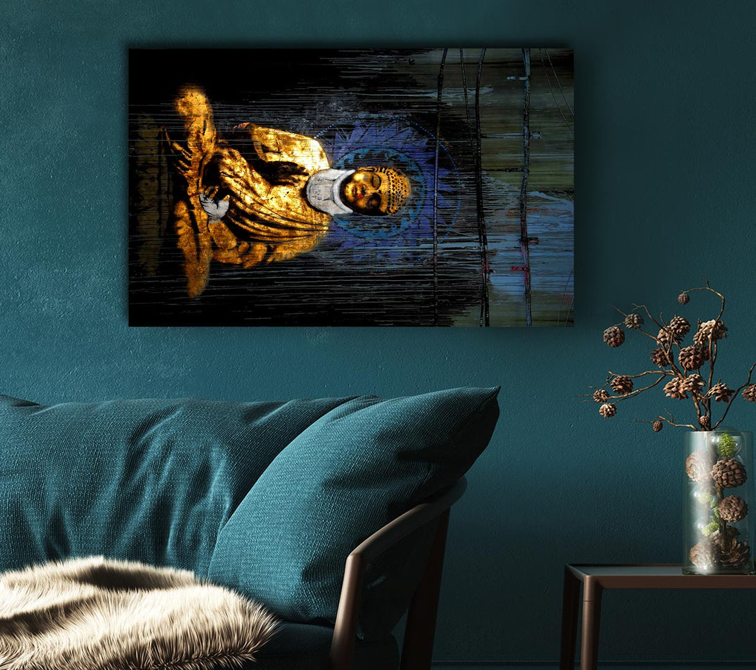  A Canvas Print of Banksy Buddha Canvas Print
