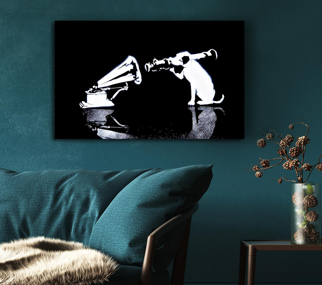  A Canvas Print of Banksy Hmv Dog Missile Canvas Print