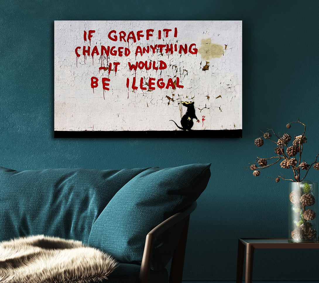 A Canvas Print of Banksy If Graffiti Changed Canvas Print