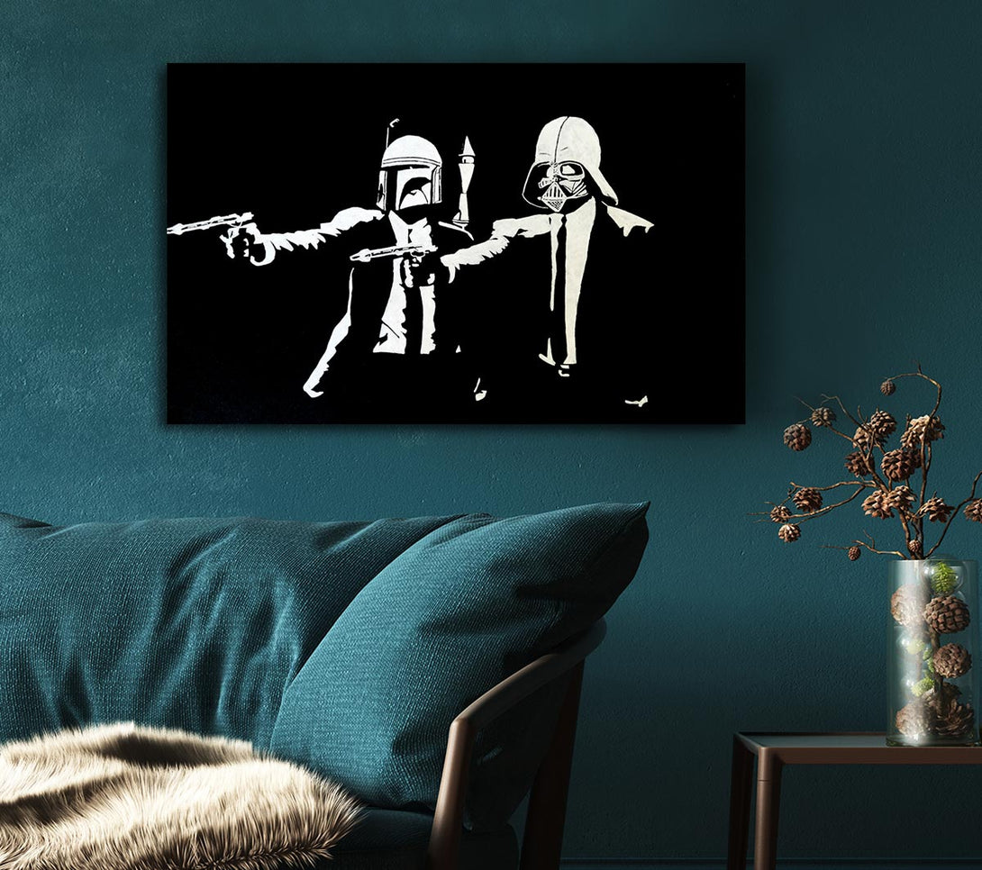  A Canvas Print of Banksy Star Wars Pulp Fiction Canvas Wall Art