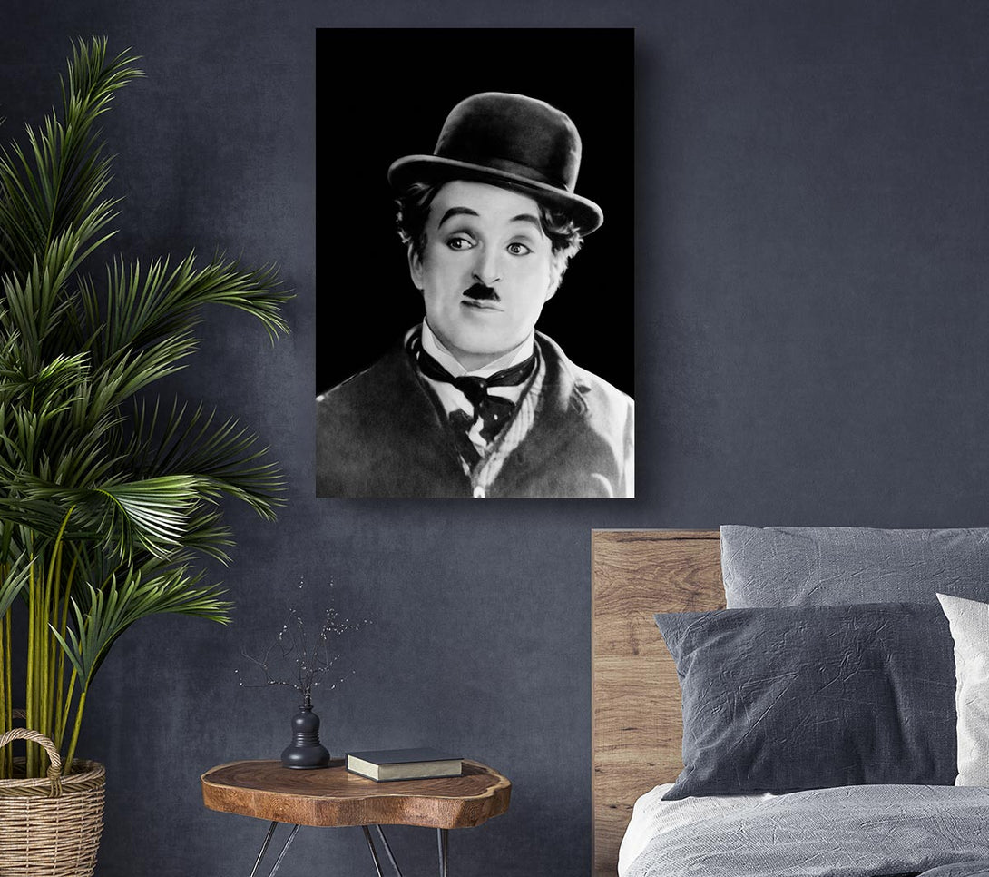  A Canvas Print of Charlie Chaplin Portrait Canvas Art