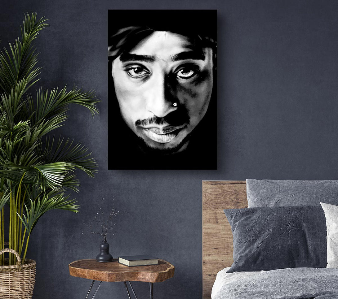  A Canvas Print of Tupac Face Canvas Print