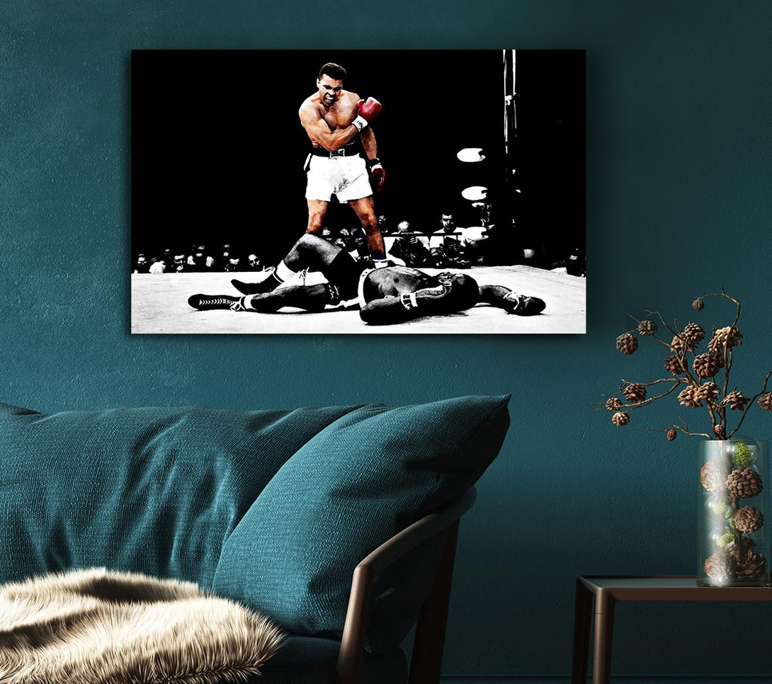  A Canvas Print of Muhammad Ali Knock Down Canvas Art