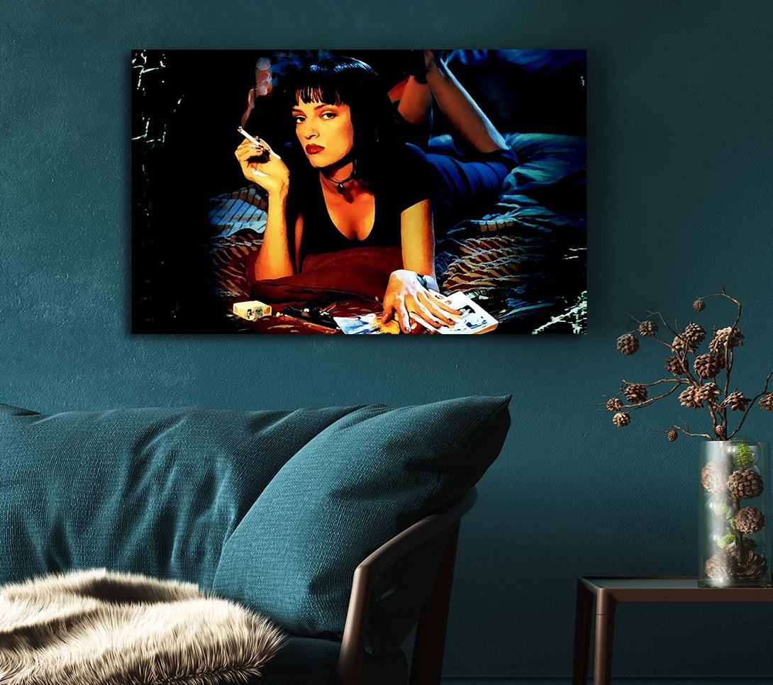  A Canvas Print of Uma Thurman Is Mia Pulp Fiction Canvas Wall Art