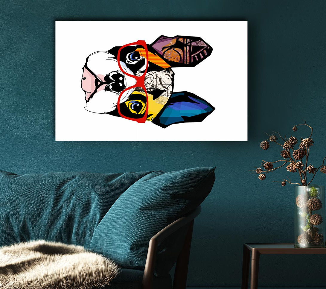  A Canvas Print of Popart French Bulldog Pooch Canvas Wall Art