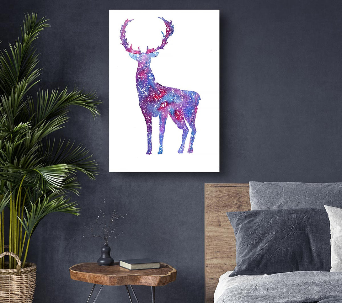  A Canvas Print of Stag Sparkle Canvas Wall Art