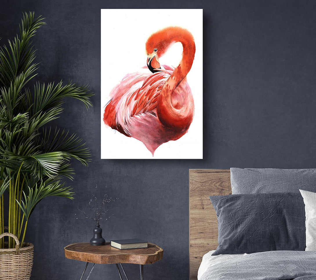  A Canvas Print of Flamingo Groom Canvas Print