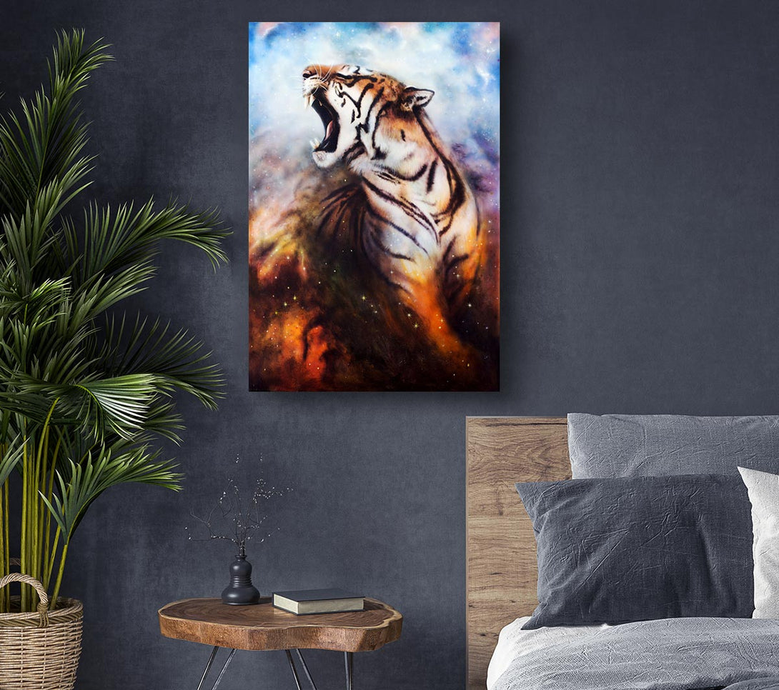  A Canvas Print of Roaring Tiger Canvas Art
