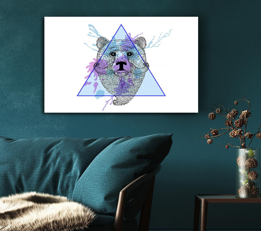  A Canvas Print of Bear Mustache Canvas Wall Art