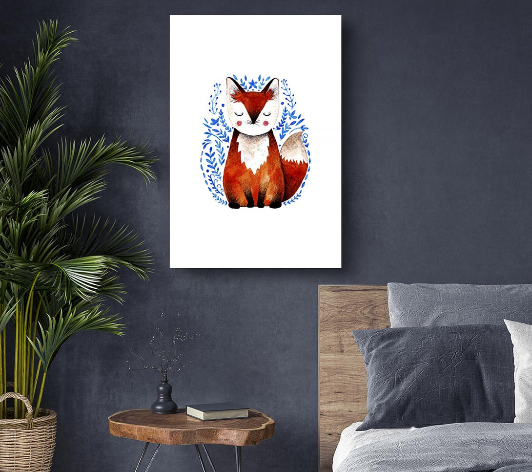  A Canvas Print of Sleeping Fox Canvas Print
