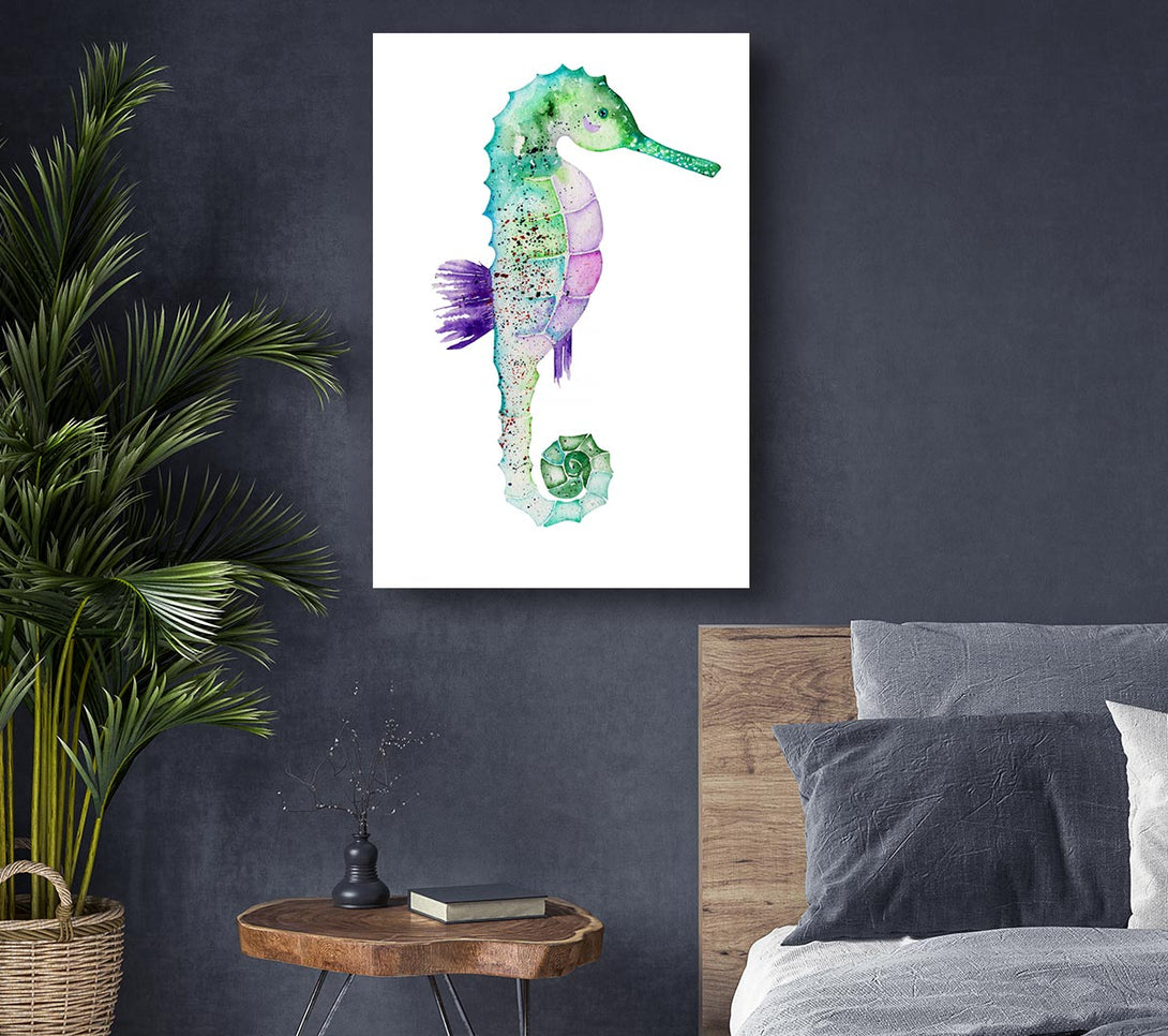  A Canvas Print of Spotted Seahorse Canvas Art