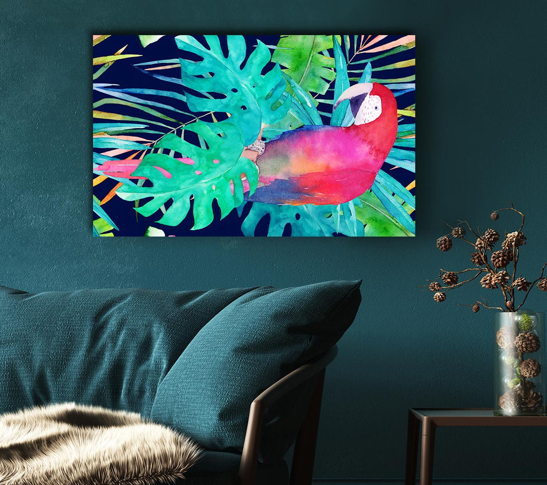  A Canvas Print of Parrot Jungle Canvas Wall Art
