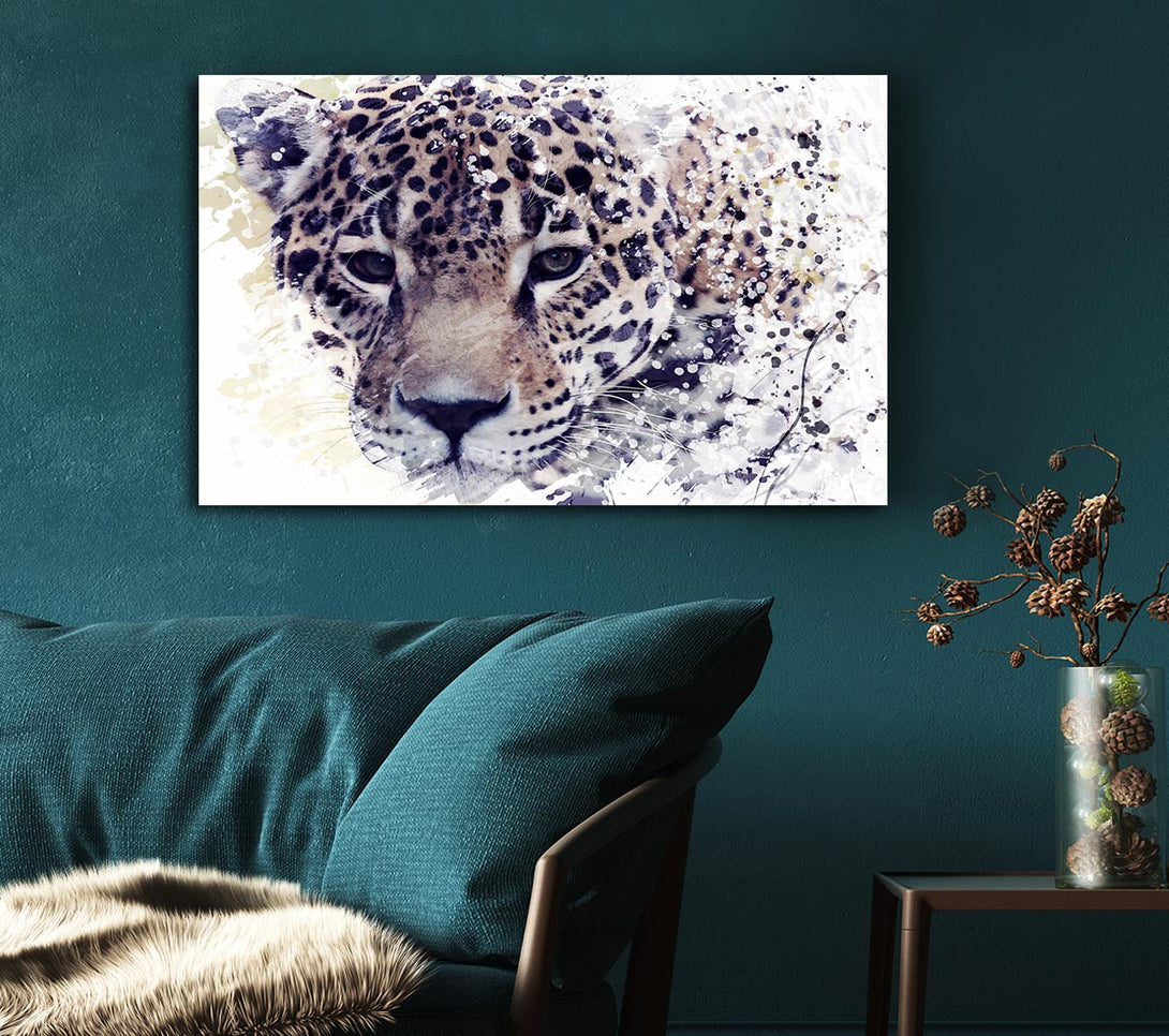  A Canvas Print of Leopard Splash Canvas Print