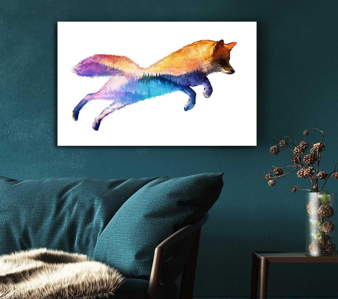  A Canvas Print of Fox Pounce Canvas Art