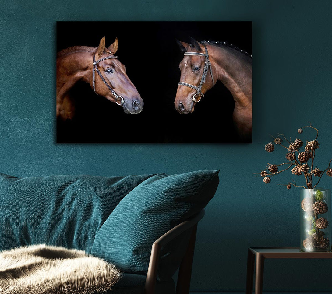  A Canvas Print of Horse Duo Canvas Print