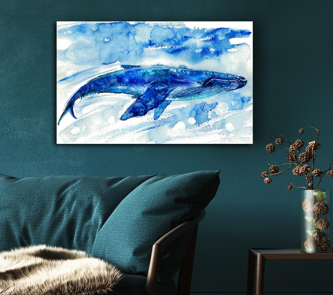  A Canvas Print of Whale Painting Canvas Art