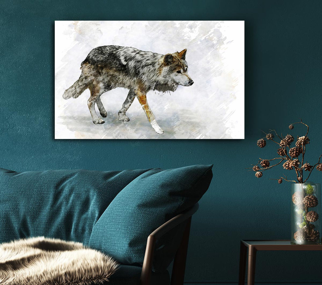  A Canvas Print of Wolf Trek Canvas Art
