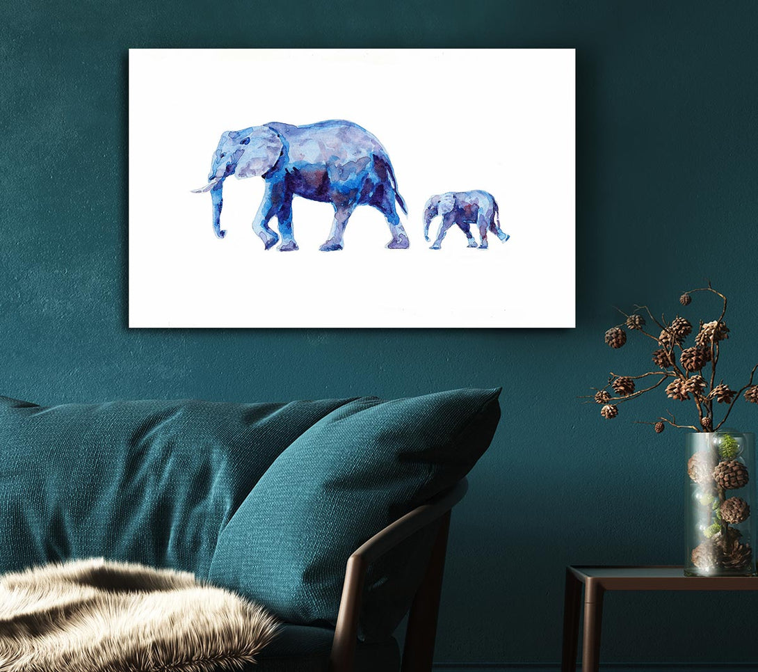  A Canvas Print of Mother and Child Elephant Love Canvas Art