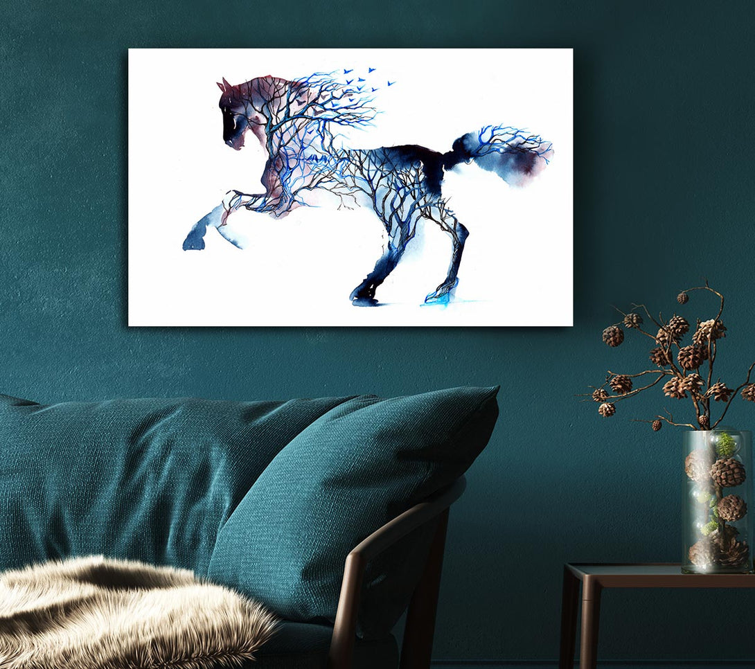  A Canvas Print of Horse Branches Canvas Art