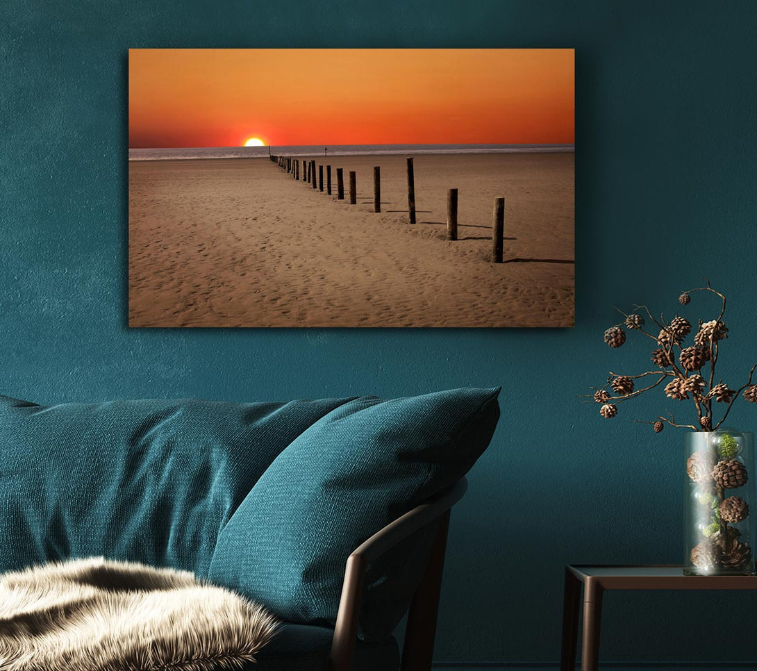  A Canvas Print of Sunset Walk Canvas Wall Art